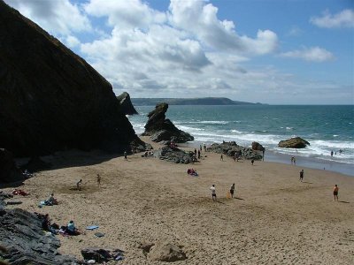 Llangranog beach