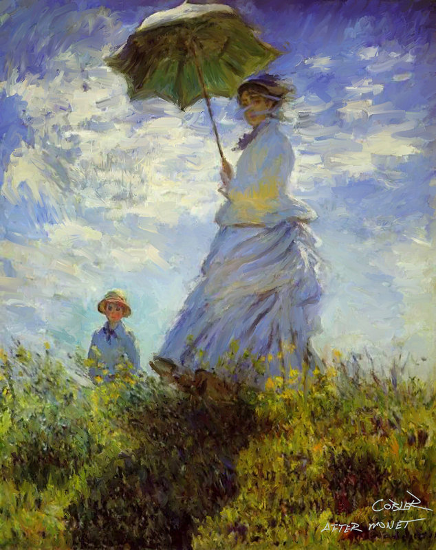 Women With A Parasol By Monet