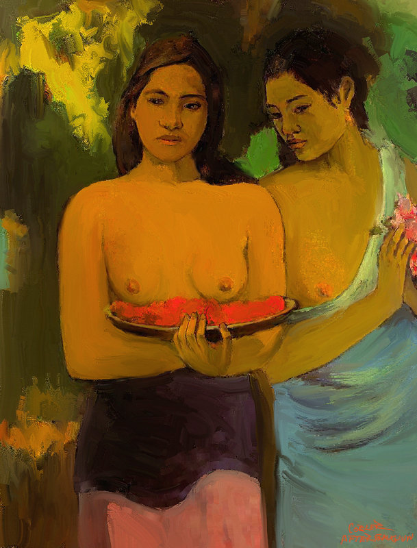 Deux Tahitiennes By Gauguin