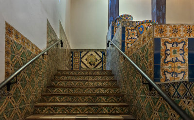 Staircase detail - Santa Barbara County Courthouse
