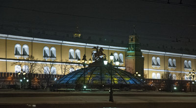 Glass dome of Okhotny ryad shopping center