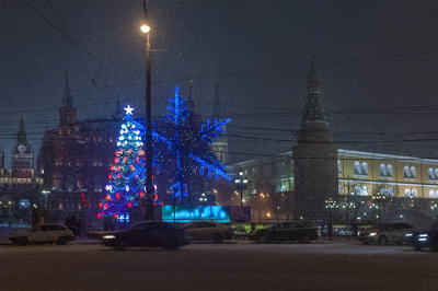 Mokhovaya Street with the Kremlin and State Museum in the background