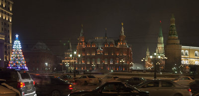 An iconic panorama on a winter's night