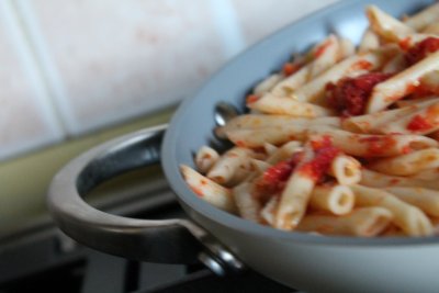 Yummy pasta with tomato souce