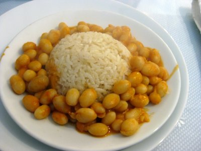 The best combination haricot bean and rice