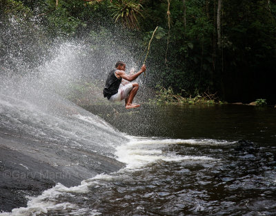 Riding the falls