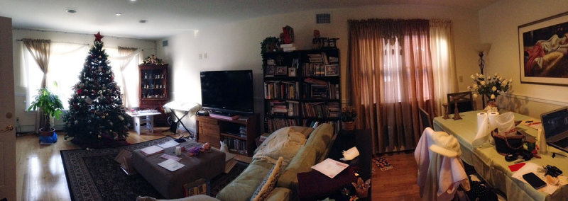 Early morning in the living room