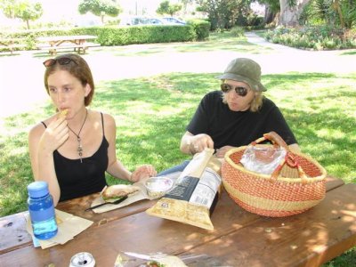 Adrienne & Judah Picknicking at Cline's Winery