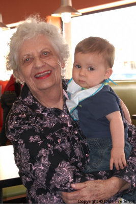 Great-grandma Frederick with Ashton