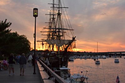 Tall Ship at sunset