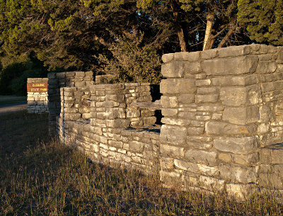 Park entrance fence, right side