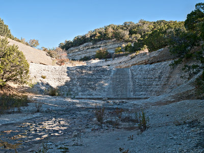 End of of dam complex, showing last spillway