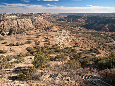 Old CCC trail from Visitor Center into canyon
