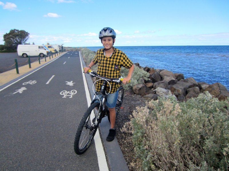 The bayside bicycle path