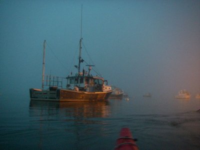 Full Moon Foggy Paddle in July - Scarborough Marsh