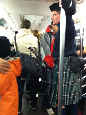 Piper on the subway