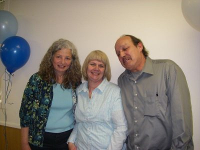 Susan with her friend Pammy Weipert Parmelee and her husband