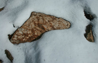 Sandstones Emerging from Snowy North Fork tb0213klr.jpg