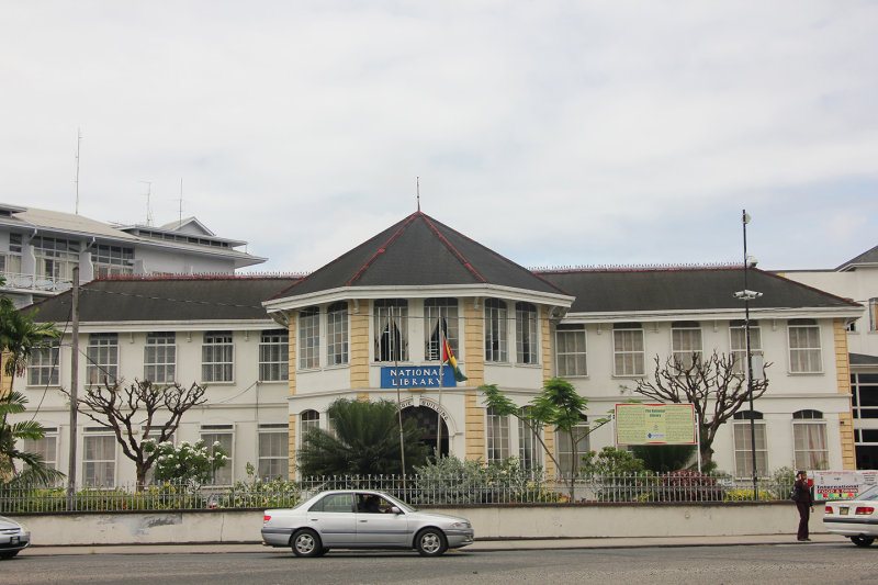 View of the National Library of Guyana in downtown Georgetown.