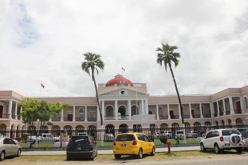 The Public Buildings, also known as the Parliament Building in Georgetown.