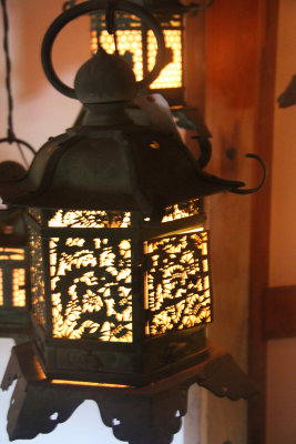 The design is accentuated when the lantern is lit.