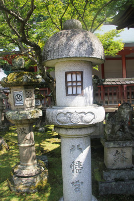 Stone lantern at Sangatsudo Shrine.