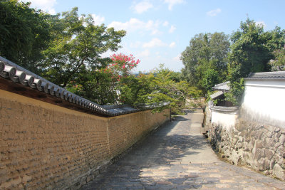 After leaving Nigatsudo Hall, we walked along this narrow cobblestone path.