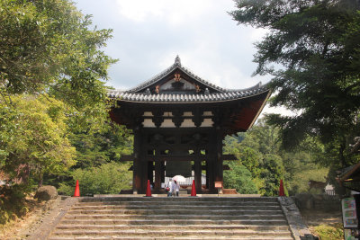 View of the Todaiji shoro or Nara Taro (belfry), where a bell hangs in the Shoro in the Nara Park.