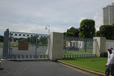 Entrance to the Manila American Cemetery and Memorial.