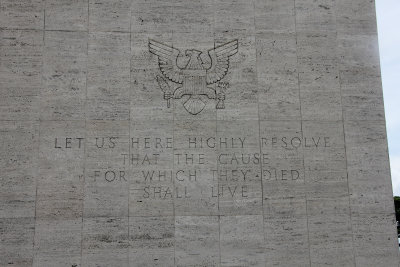 Close-up of a memorial plaque.