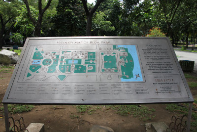 A map of Rizal Park.