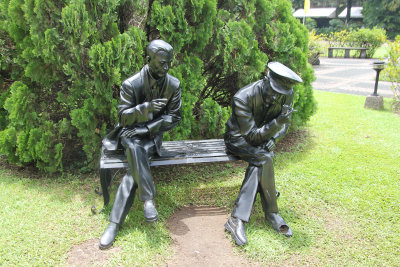 A life-like sculpture at Fort Santiago.