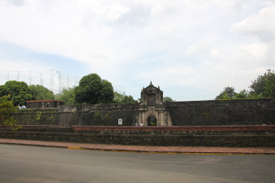  The defense fortress is part of the structures of the walled city of Manila referred to as Intramuros (within the walls).