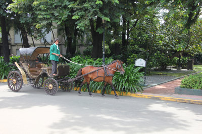 Horse and buggy at Plaza Armas at Fort Santiago.