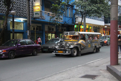 Another jeepney called San Roque. 
