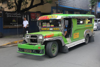 This jeepney had huge bumpers.