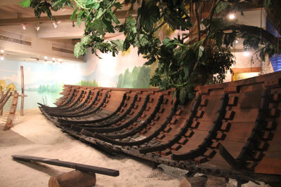 Prehistoric Butuan boat discovered in 1978. Eight boats were uncovered in the find, of which three were excavated.