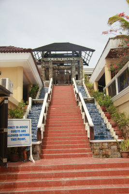 Steps leading to the exclusive Boracay Regency Beach Resort.