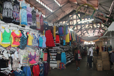 Interior view of the Stabroek Market.