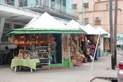 Many local artisans sell their crafts there.