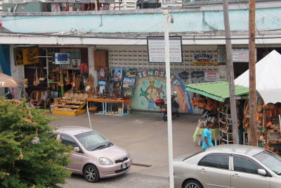 View of the the Hibiscus Craft Plaza from the Guyana National Museum, which is across the street. 