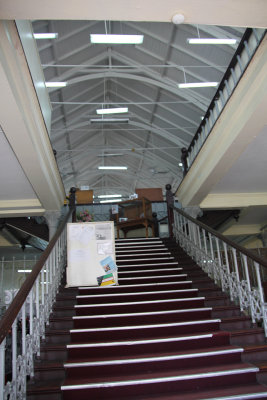 Stairs inside the library.