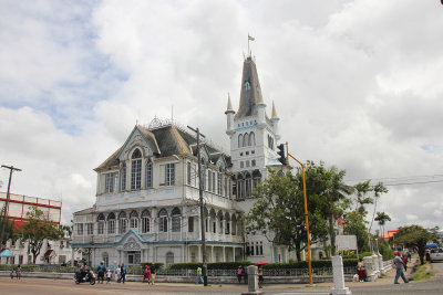 The City Hall building, which is next to St. George's Cathedral on Avenue of the Republic.
