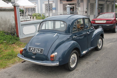 Rear-view of the Morris Minor. More than 1.6 million were manufactured between 1948 and 1972.