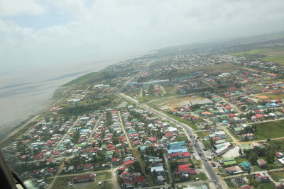 View of Georgetown, below, after the plane took off.
