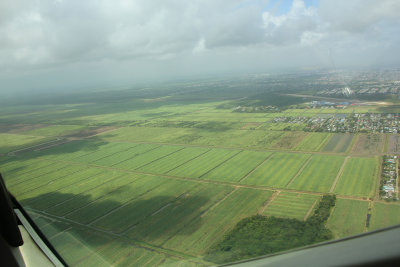 Shortly after passing over Georgetown, we were flying over farmland.