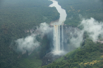 Our first view of Kaieteur Falls as the plane approached.