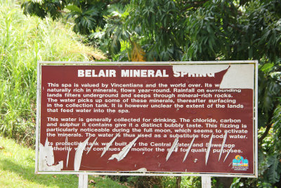 My next stop in St. Vincent was at the Belair Mineral Spring.