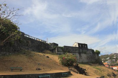 View of Fort Frederick, which is located on the top of Grenada's Richmond Hill.