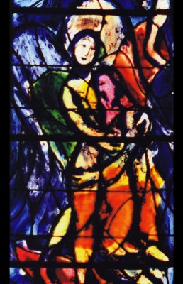 Close-up of one of the Chagall windows.